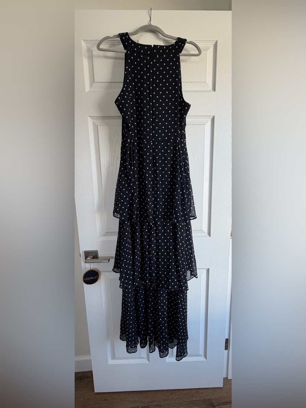 Blue Polka Dot Tiered Maxi Dress - Brand Marc New York